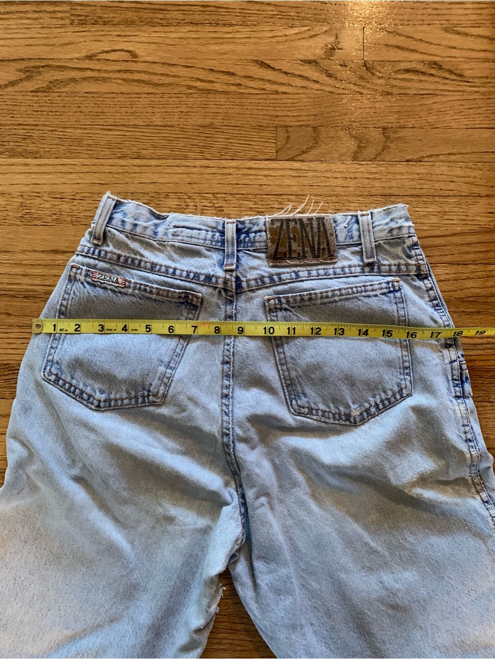 Vtg 90s Zena High Waisted Thrashed Mom Jeans Made in USA Sz 10 Fits 27 28 - Picture 14 of 16